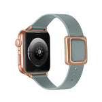 磁吸玫瑰金方形扣錶帶，適用於 Apple Watch 系列，7 45mm / 6&SE&5&4 44mm / 3&2&1 42mm，7 41mm / 6&SE&5&4 40mm / 3&2&1 38mm