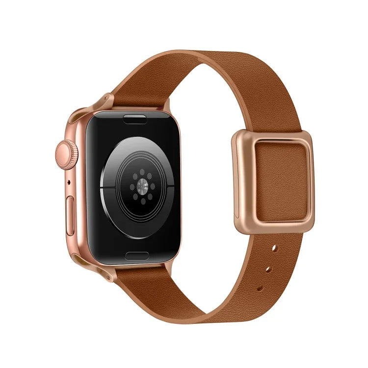 磁吸玫瑰金方形扣錶帶，適用於 Apple Watch 系列，7 45mm / 6&SE&5&4 44mm / 3&2&1 42mm，7 41mm / 6&SE&5&4 40mm / 3&2&1 38mm