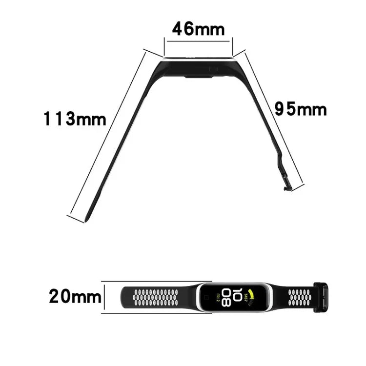 SM-R220 雙色矽膠錶帶，適用於 Samsung Galaxy Fit 2