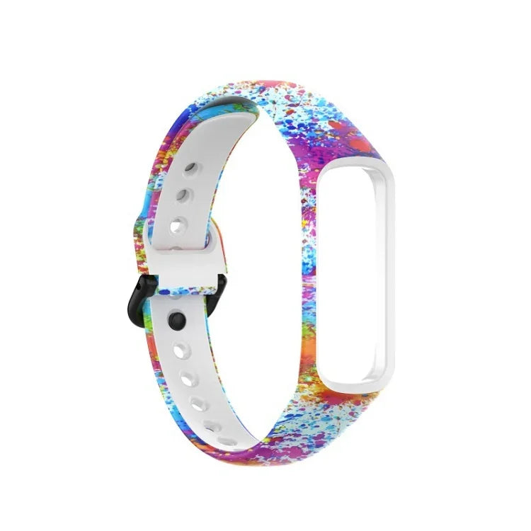 SM-R220 矽膠印花錶帶，適用於 Samsung Galaxy Fit 2