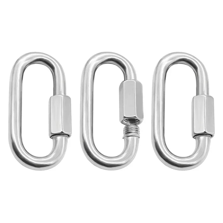 304不鏽鋼快速連接環跑道扣環，5個3.5mm，5個4mm，3個5mm，3個6mm，2個7mm，2個8mm，9mm，10mm