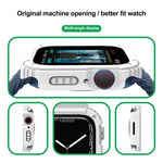 2 合 1 螢幕強化玻璃保護膜保護殼，適用於 Apple Watch 系列 9 / 8 / 7 45mm，Apple Watch 系列 9 / 8 / 7 41mm，Apple Watch 系列 6 / 5 / 4 / SE 44mm，Apple Watch 系列 6 / 5 / 4 / SE 40mm，Apple Watch 系列 3 & 2 & 1 42...