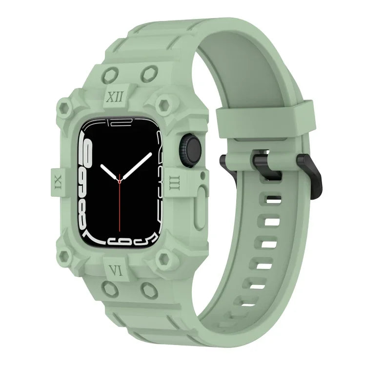 一體成型矽膠錶帶，適用於 Apple Watch 系列，7 45mm / 6&SE&5&4 44mm / 3&2&1 42mm，7 41mm / 6&SE&5&4 40mm / 3&2&1 38mm