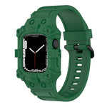 一體成型矽膠錶帶，適用於 Apple Watch 系列，7 45mm / 6&SE&5&4 44mm / 3&2&1 42mm，7 41mm / 6&SE&5&4 40mm / 3&2&1 38mm