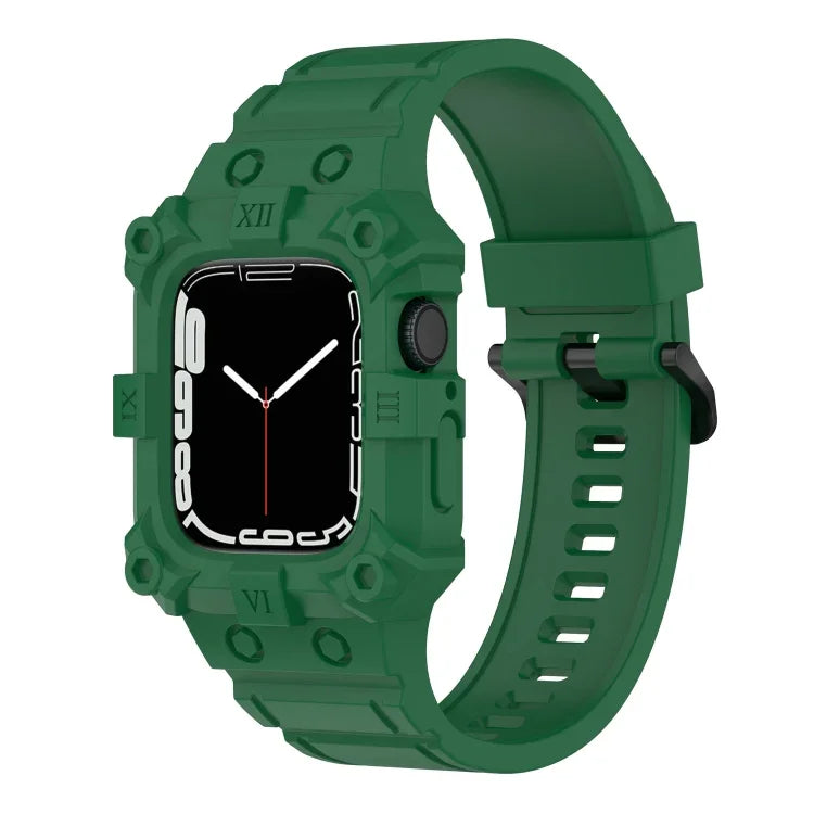 一體成型矽膠錶帶，適用於 Apple Watch 系列，7 45mm / 6&SE&5&4 44mm / 3&2&1 42mm，7 41mm / 6&SE&5&4 40mm / 3&2&1 38mm