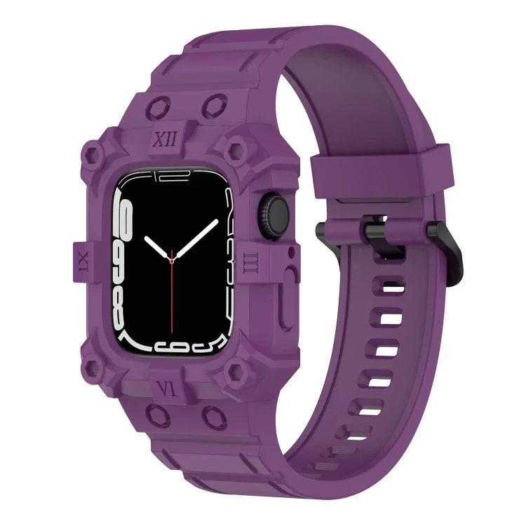 一體成型矽膠錶帶，適用於 Apple Watch 系列，7 45mm / 6&SE&5&4 44mm / 3&2&1 42mm，7 41mm / 6&SE&5&4 40mm / 3&2&1 38mm