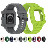 一體成型矽膠錶帶，適用於 Apple Watch 系列，7 45mm / 6&SE&5&4 44mm / 3&2&1 42mm，7 41mm / 6&SE&5&4 40mm / 3&2&1 38mm