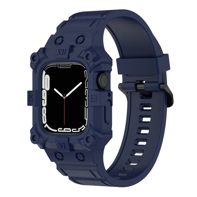 一體成型矽膠錶帶，適用於 Apple Watch 系列，7 45mm / 6&SE&5&4 44mm / 3&2&1 42mm，7 41mm / 6&SE&5&4 40mm / 3&2&1 38mm