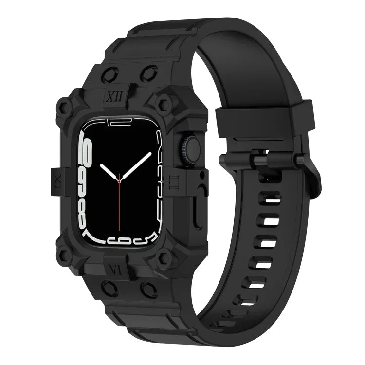 一體成型矽膠錶帶，適用於 Apple Watch 系列，7 45mm / 6&SE&5&4 44mm / 3&2&1 42mm，7 41mm / 6&SE&5&4 40mm / 3&2&1 38mm