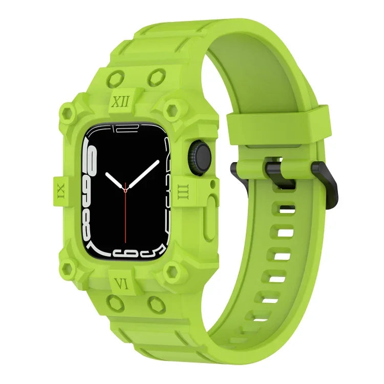 一體成型矽膠錶帶，適用於 Apple Watch 系列，7 45mm / 6&SE&5&4 44mm / 3&2&1 42mm，7 41mm / 6&SE&5&4 40mm / 3&2&1 38mm