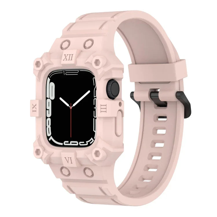 一體成型矽膠錶帶，適用於 Apple Watch 系列，7 45mm / 6&SE&5&4 44mm / 3&2&1 42mm，7 41mm / 6&SE&5&4 40mm / 3&2&1 38mm