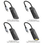 + Type-C + USB 母對 Type-C 多功能轉接器，DC5521 / 5525，DC7406，DC7909，方形埠