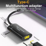 + Type-C + USB 母對 Type-C 多功能轉接器，DC5521 / 5525，DC7406，DC7909，方形埠
