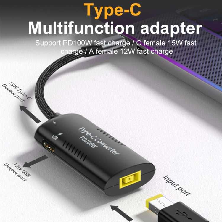 + Type-C + USB 母對 Type-C 多功能轉接器，DC5521 / 5525，DC7406，DC7909，方形埠