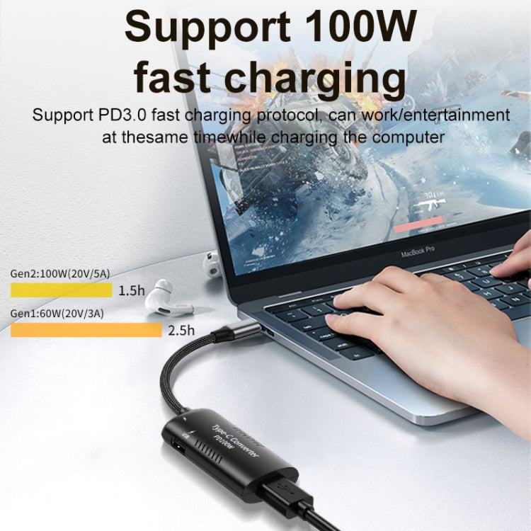 + Type-C + USB 母對 Type-C 多功能轉接器，DC5521 / 5525，DC7406，DC7909，方形埠