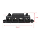 RV Ship High Current Power Distribution Terminal Block with Cover, Black M8 Stud, Red M8 Stud, Black M10 Stud, Red M10 Stud, 1 Pair Black & Red M8 Stud, 1 Pair Black & Red M10 Stud