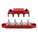 RV Ship High Current Power Distribution Terminal Block with Cover, Black M8 Stud, Red M8 Stud, Black M10 Stud, Red M10 Stud, 1 Pair Black & Red M8 Stud, 1 Pair Black & Red M10 Stud