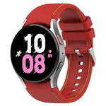 通用皮革紋理矽膠錶帶，適用於 Samsung Galaxy Watch5 / Watch5 Pro / Watch4