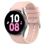 通用皮革紋理矽膠錶帶，適用於 Samsung Galaxy Watch5 / Watch5 Pro / Watch4