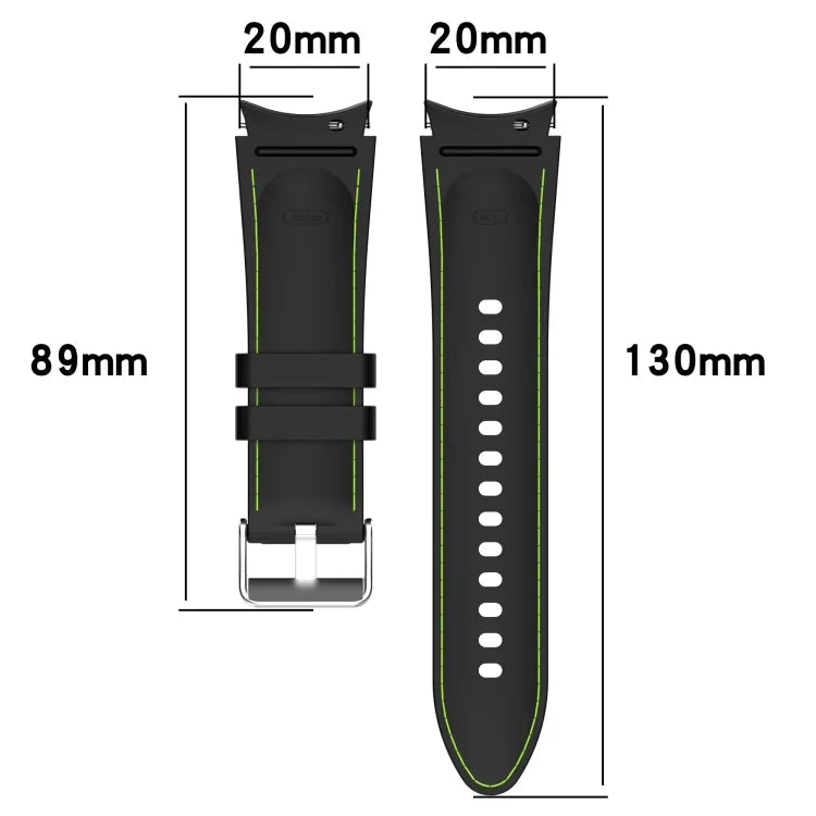 通用皮革紋理矽膠錶帶，適用於 Samsung Galaxy Watch5 / Watch5 Pro / Watch4