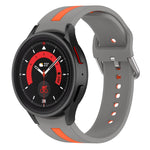 雙色條紋矽膠錶帶，適用於 Samsung Galaxy Watch5 / Watch5 Pro