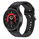 雙色條紋矽膠錶帶，適用於 Samsung Galaxy Watch5 / Watch5 Pro