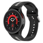 雙色條紋矽膠錶帶，適用於 Samsung Galaxy Watch5 / Watch5 Pro