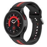 雙色條紋矽膠錶帶，適用於 Samsung Galaxy Watch5 / Watch5 Pro