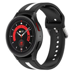 雙色條紋矽膠錶帶，適用於 Samsung Galaxy Watch5 / Watch5 Pro