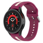 雙色條紋矽膠錶帶，適用於 Samsung Galaxy Watch5 / Watch5 Pro