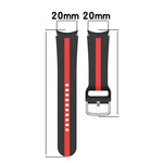 雙色條紋矽膠錶帶，適用於 Samsung Galaxy Watch5 / Watch5 Pro