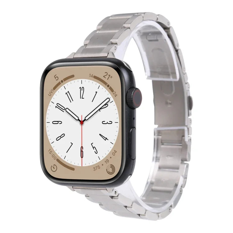 三珠金屬錶帶，適用於 Apple Watch Series，7 45mm / 6&SE&5&4 44mm / 3&2&1 42mm，7 41mm / 6&SE&5&4 40mm / 3&2&1 38mm