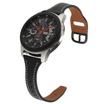 22mm 反扣真皮錶帶，適用於 Samsung Galaxy Watch3 / 華為 Watch GT3 Pro