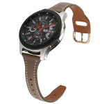 22mm 反扣真皮錶帶，適用於 Samsung Galaxy Watch3 / 華為 Watch GT3 Pro