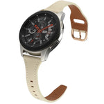 22mm 反扣真皮錶帶，適用於 Samsung Galaxy Watch3 / 華為 Watch GT3 Pro