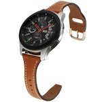 22mm 反扣真皮錶帶，適用於 Samsung Galaxy Watch3 / 華為 Watch GT3 Pro