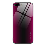 Texture Gradient Glass TPU Phone Case, For iPhone 8 Plus / 7 Plus