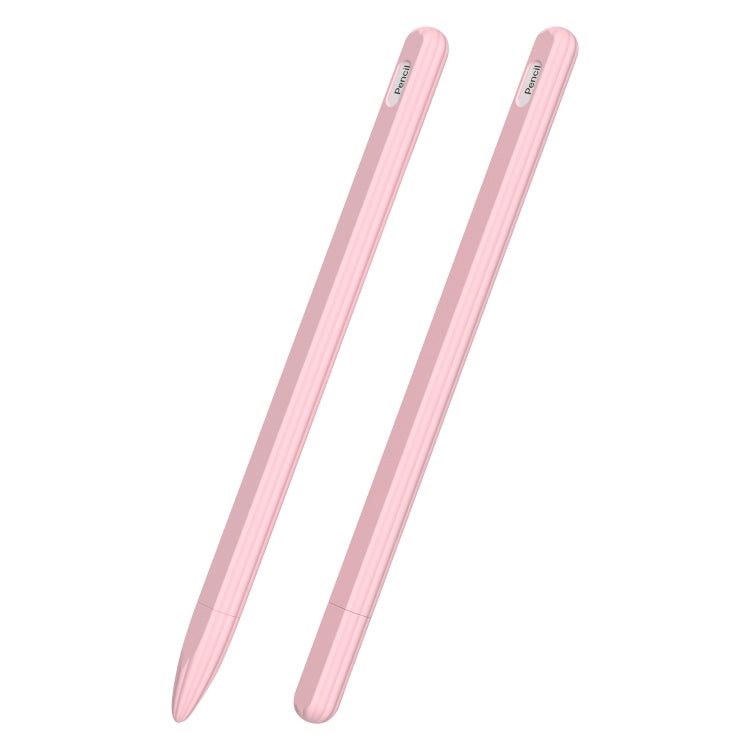 3 合 1 條紋液態矽膠觸控筆保護套，附兩個筆尖蓋，適用於 Apple Pencil 1，適用於 Apple Pencil 2