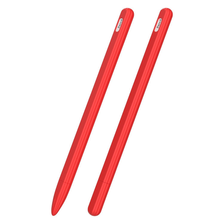 3 合 1 條紋液態矽膠觸控筆保護套，附兩個筆尖蓋，適用於 Apple Pencil 1，適用於 Apple Pencil 2
