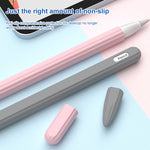 3 合 1 條紋液態矽膠觸控筆保護套，附兩個筆尖蓋，適用於 Apple Pencil 1，適用於 Apple Pencil 2