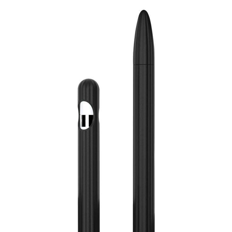3 合 1 條紋液態矽膠觸控筆保護套，附兩個筆尖蓋，適用於 Apple Pencil 1，適用於 Apple Pencil 2