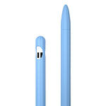 3 合 1 條紋液態矽膠觸控筆保護套，附兩個筆尖蓋，適用於 Apple Pencil 1，適用於 Apple Pencil 2