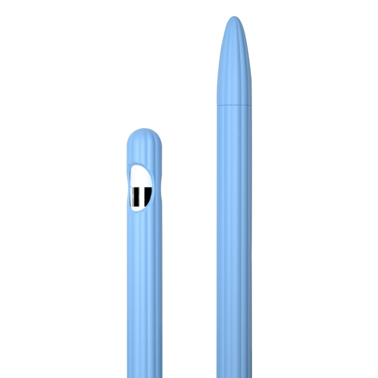 3 合 1 條紋液態矽膠觸控筆保護套，附兩個筆尖蓋，適用於 Apple Pencil 1，適用於 Apple Pencil 2