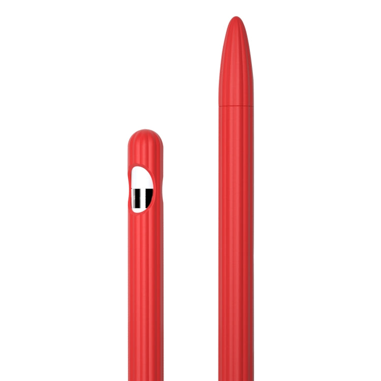 3 合 1 條紋液態矽膠觸控筆保護套，附兩個筆尖蓋，適用於 Apple Pencil 1，適用於 Apple Pencil 2