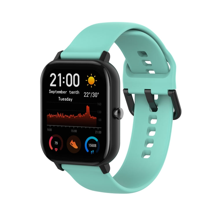 For Amazfit GTS4 Mini Solid Color Soft Silicone Watch Band, S Size, Large Size