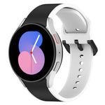 雙色矽膠錶帶，適用於 Samsung Galaxy Watch4 Classic 46mm / Watch4 44mm、Samsung Galaxy Watch4 Classic 42mm / Watch4 40mm、Samsung Galaxy Watch5 Pro / Watch5