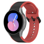 雙色矽膠錶帶，適用於 Samsung Galaxy Watch4 Classic 46mm / Watch4 44mm、Samsung Galaxy Watch4 Classic 42mm / Watch4 40mm、Samsung Galaxy Watch5 Pro / Watch5