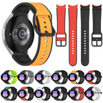 雙色矽膠錶帶，適用於 Samsung Galaxy Watch4 Classic 46mm / Watch4 44mm、Samsung Galaxy Watch4 Classic 42mm / Watch4 40mm、Samsung Galaxy Watch5 Pro / Watch5