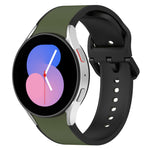 雙色矽膠錶帶，適用於 Samsung Galaxy Watch4 Classic 46mm / Watch4 44mm、Samsung Galaxy Watch4 Classic 42mm / Watch4 40mm、Samsung Galaxy Watch5 Pro / Watch5