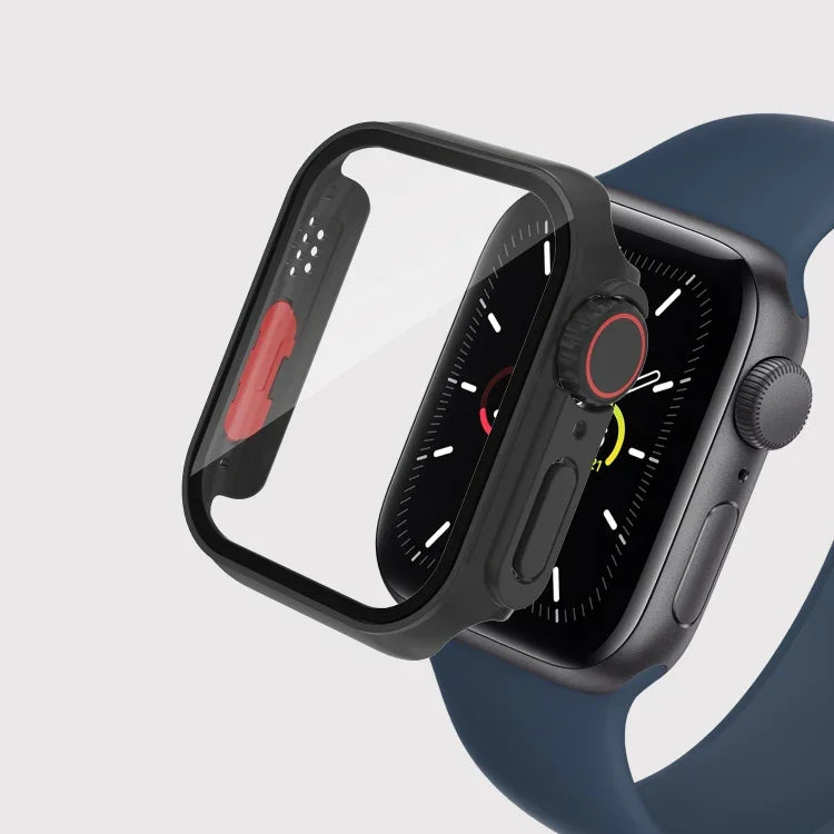 適用於 Apple Watch Series 9 / 8 / 7 45mm 的 PC 膜錶殼，帶可拆卸按鈕，適用於 Apple Watch Series 9 / 8 / 7 45mm